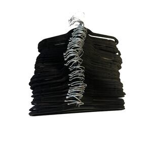 Lot of 50 Thin Black Hangers